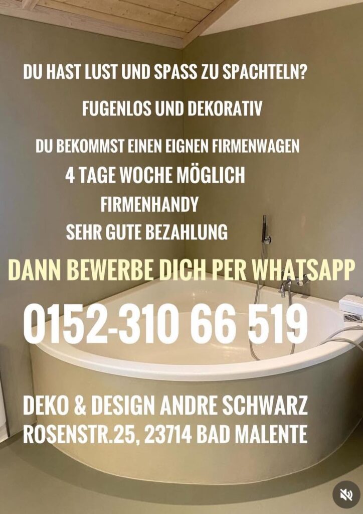 Stellenangebot Malerarbeiten in Bad Malente